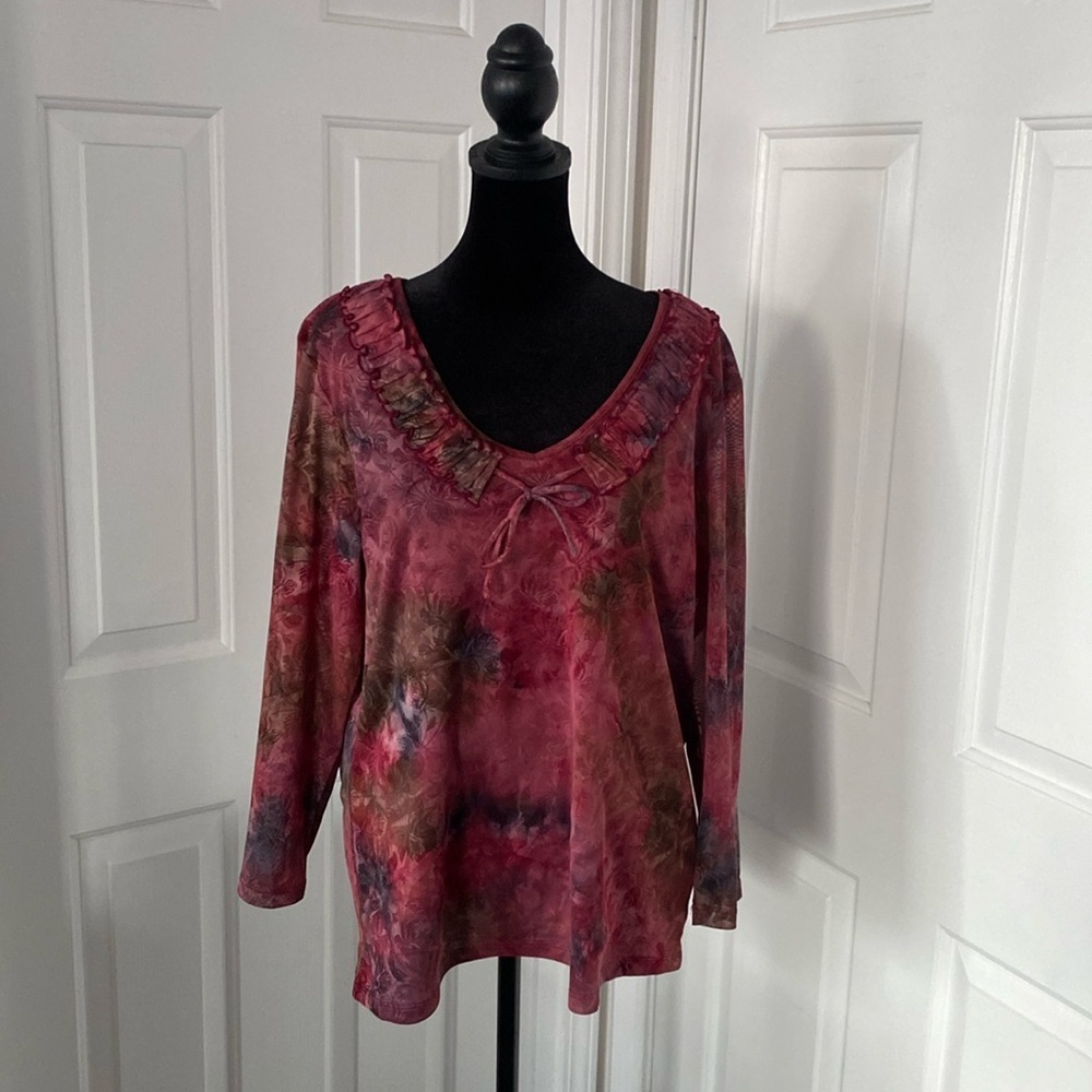 Sag Harbor Y2k Floral Blouse With Semi Sleeves.